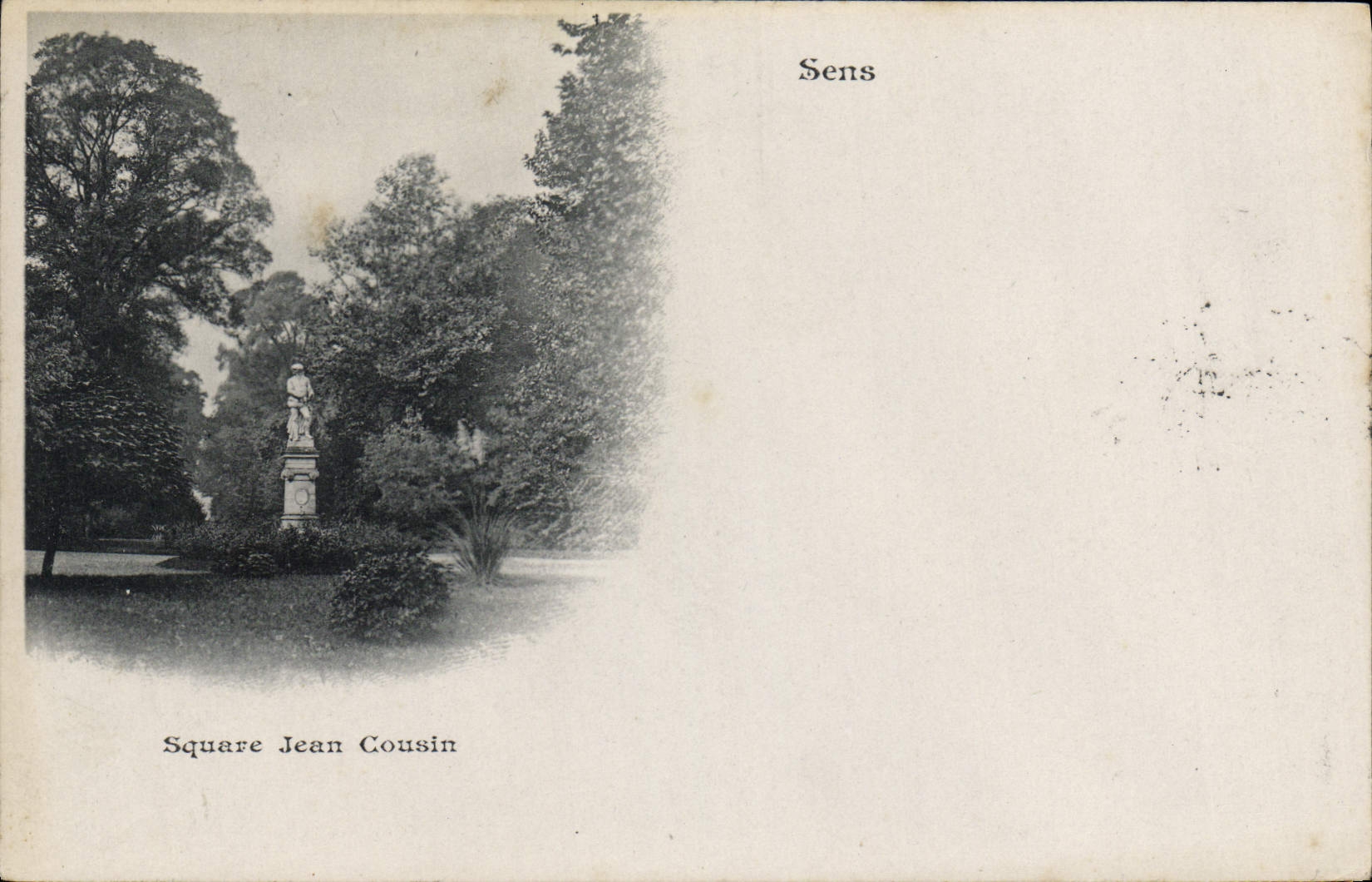 VINTAGE POSTCARD Sens Public garden Jean Cousin