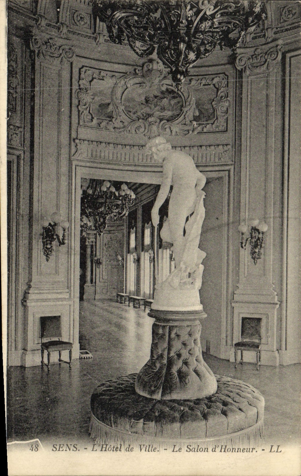 CPA Sens L'Hotel de Ville Le salon d'honneur