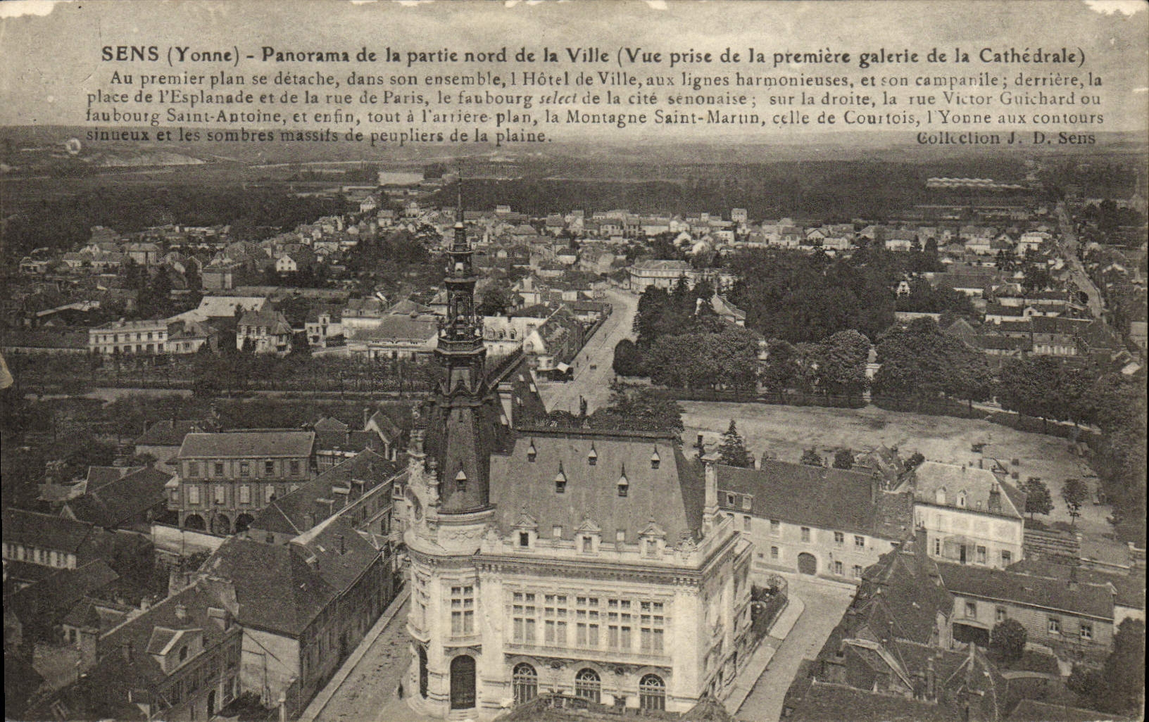 CPA Sens Panorama de la partie nord de la Ville Vue prise de la premiere galerie de la cathedrale