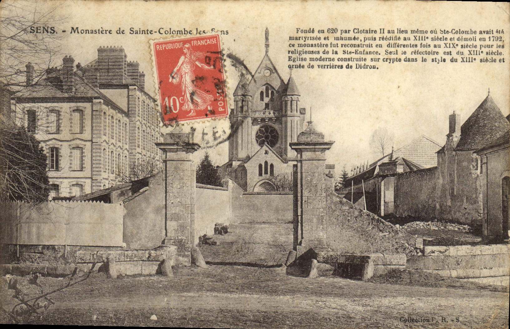 CPA Sens Monastere de Sainte Colombe