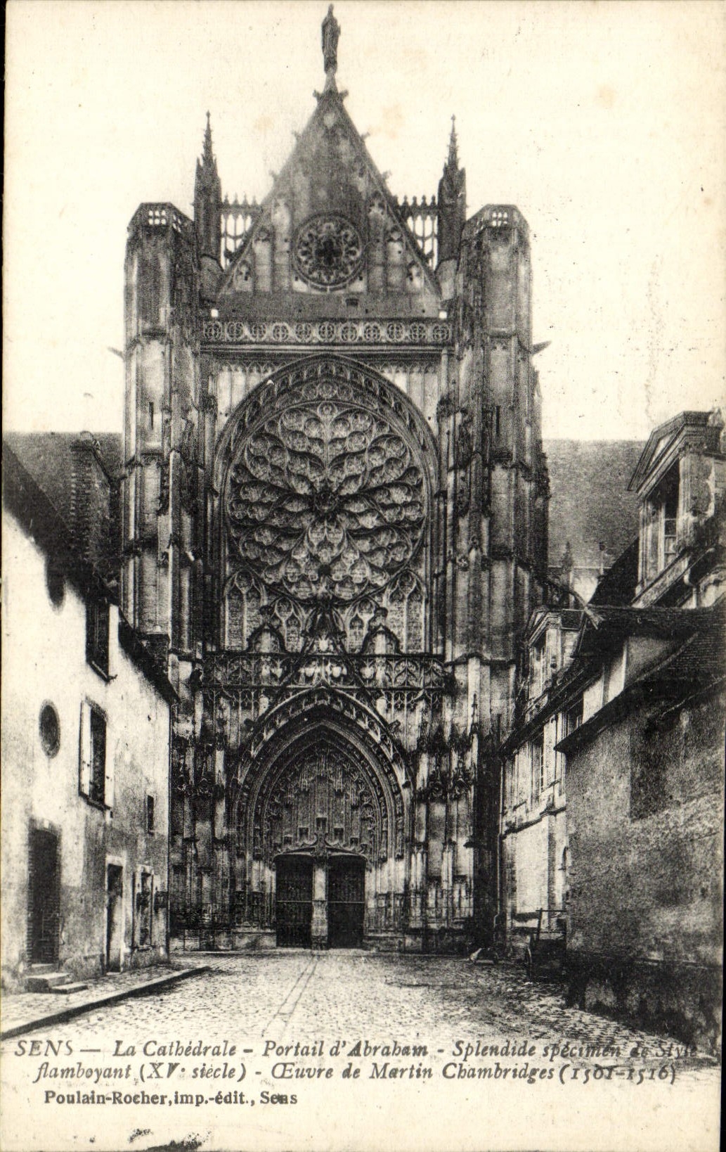 CPA Sens La Cathedrale Portail d'Abraham