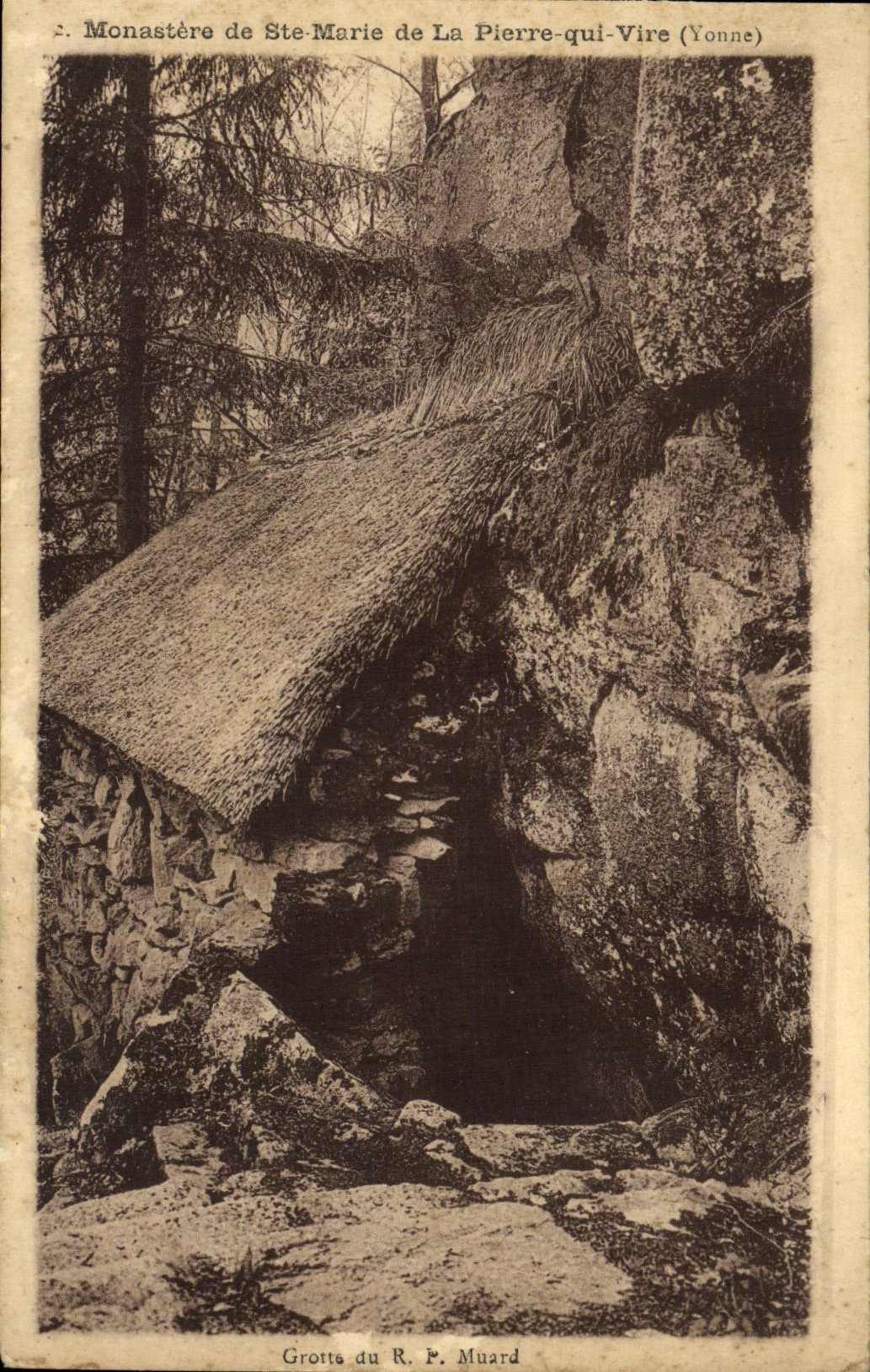VINTAGE POSTCARD Monastery of Sainte Marie of Pierre who Transfers Cave of Muard