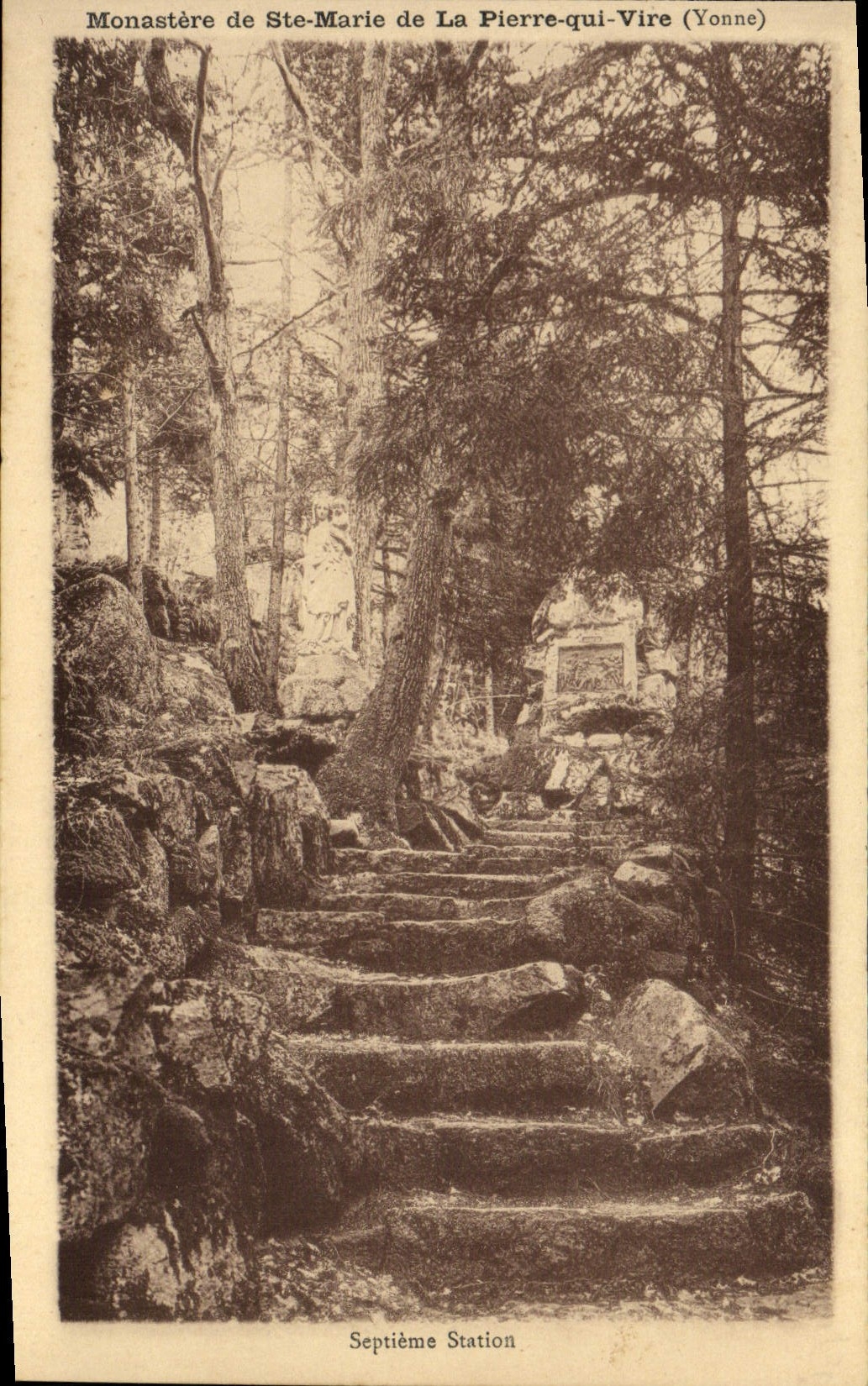 VINTAGE POSTCARD Monastery of Sainte Marie of Plerre which Transfers Seventh Station