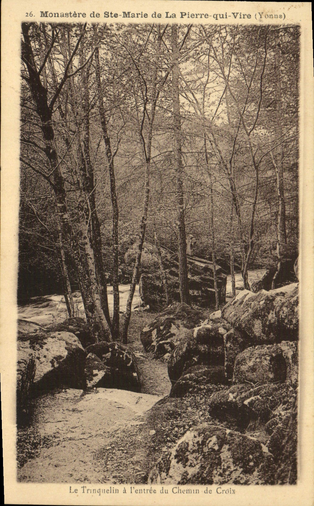 VINTAGE POSTCARD Monastery of Sainte Marie of Plerre which Transfers Trinquelin at the entry of the way of Cross