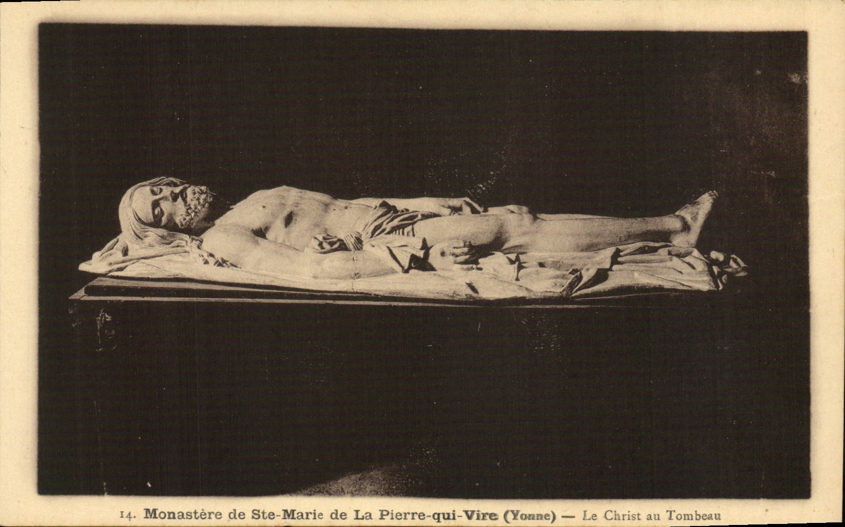 VINTAGE POSTCARD Monastery of Sainte Marie of Plerre which Transfers Christ with the tomb