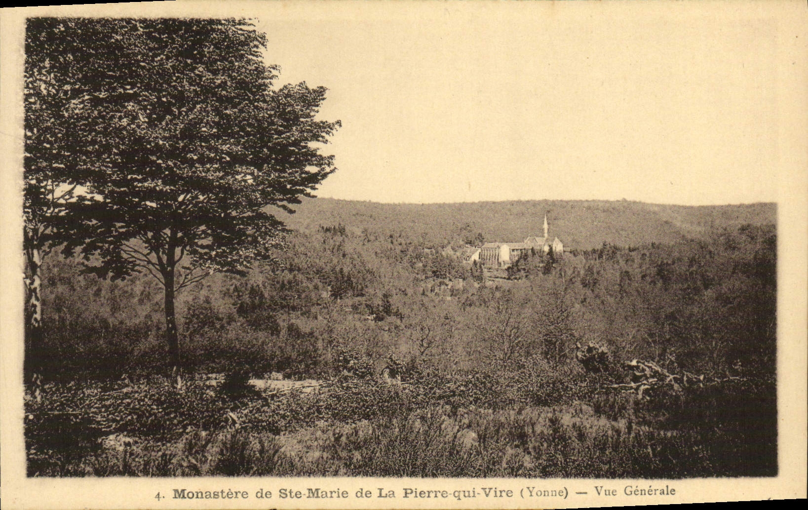 VINTAGE POSTCARD Monastery of Sainte Marie of Plerre which Transfers View