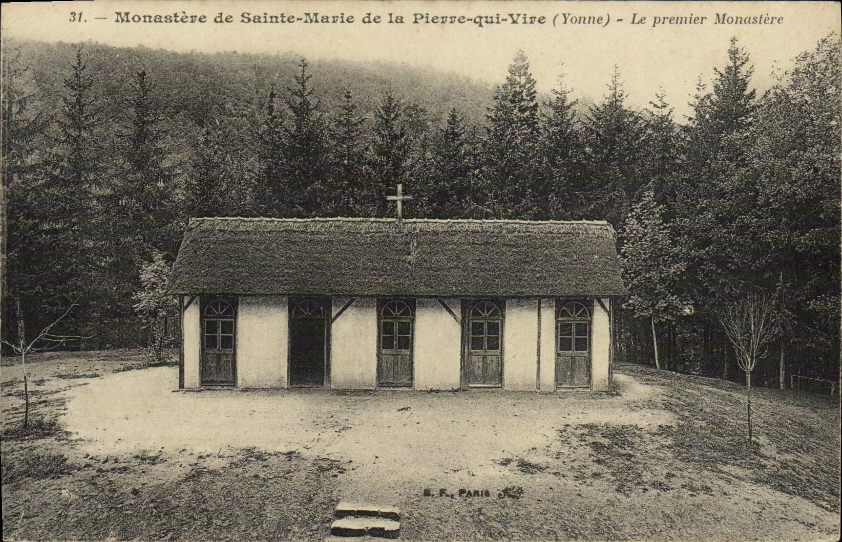 VINTAGE POSTCARD Monastery of Sainte Marie of Plerre which Transfers the first monastery