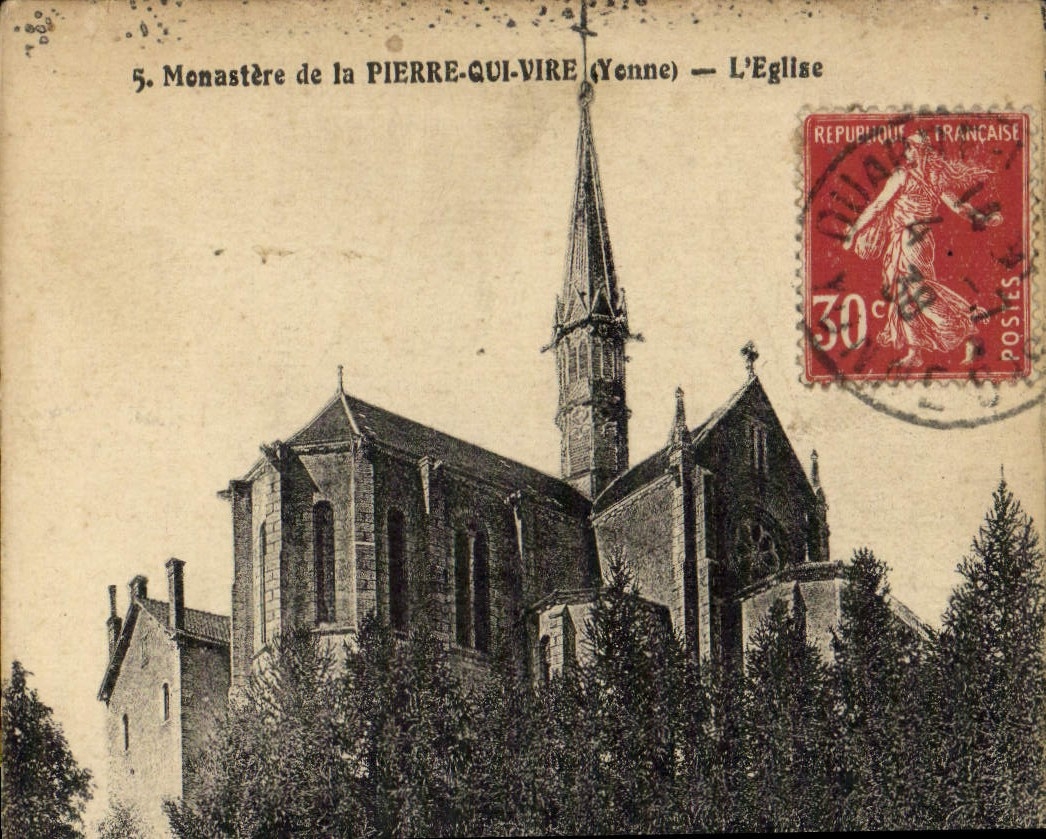 VINTAGE POSTCARD Monastery of Plerre which Transfers the church