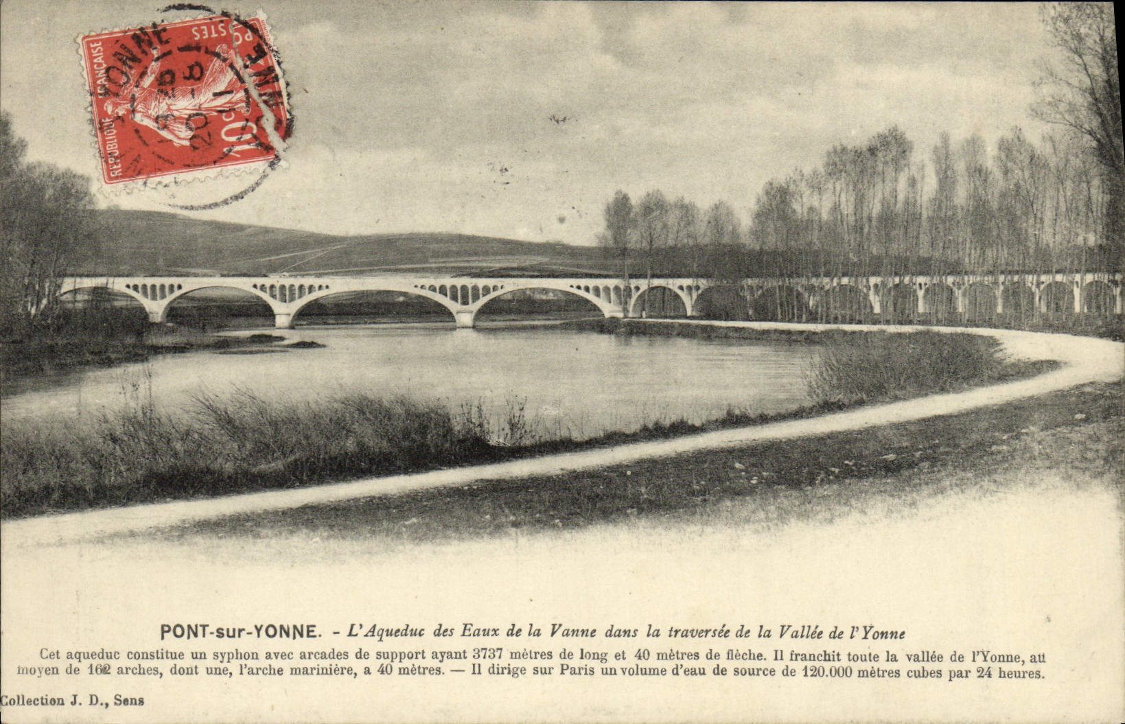 CPA Pont sur Yonne L'Aqueduc des Eaux de la Vanne dans la traversee de la Vallee de l'Yonne