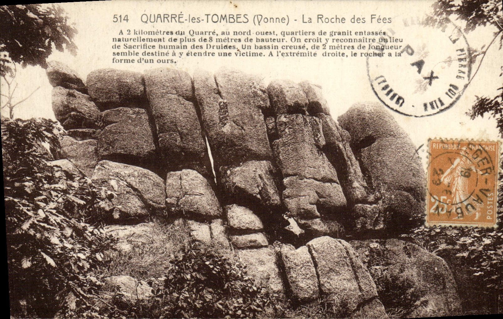 CPA Quarre les Tombes La Roche des Fees