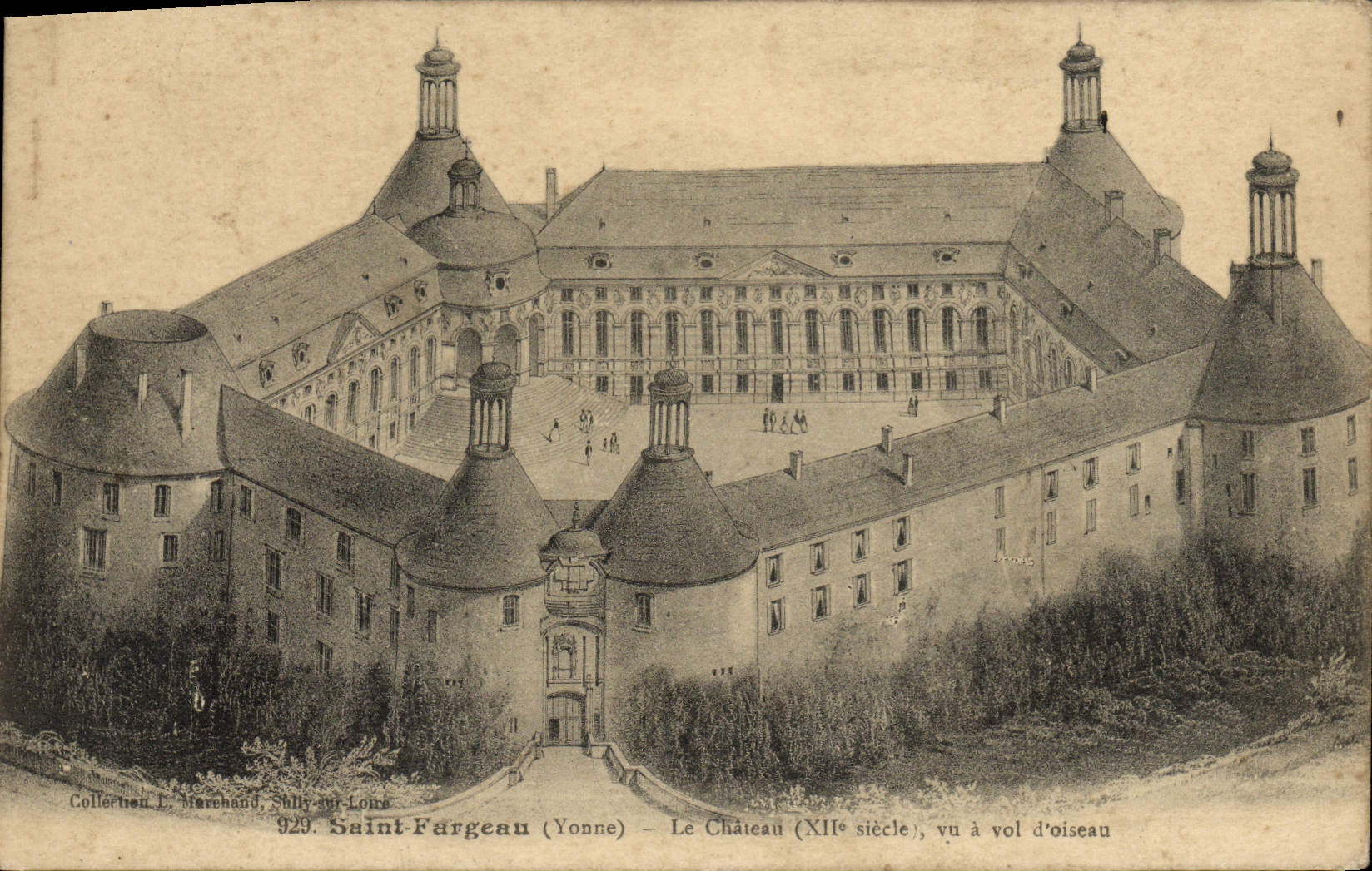 CPA St Fargeau Entree du Chateau