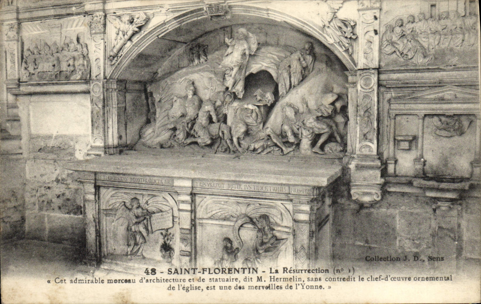 VINTAGE POSTCARD St Florentin Resurrection