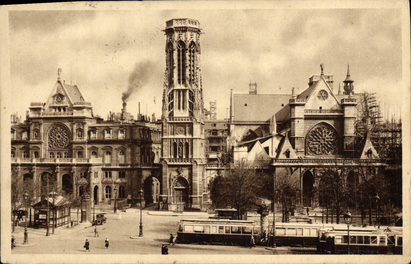 VINTAGE POSTCARD Paris German St the Resident of Auxerre