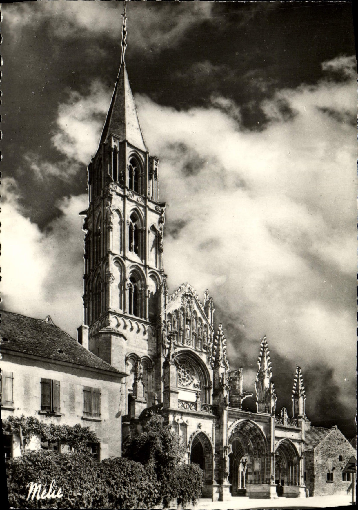 MODERN CARD Holy Father Vezelay Notre Dame Church of the Jewel of I' Burgundian Gothic art