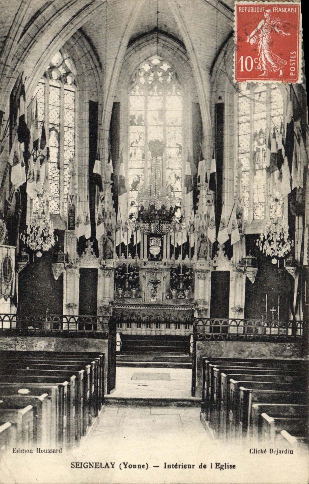 CPA Seignelay Interieur de l'Eglise