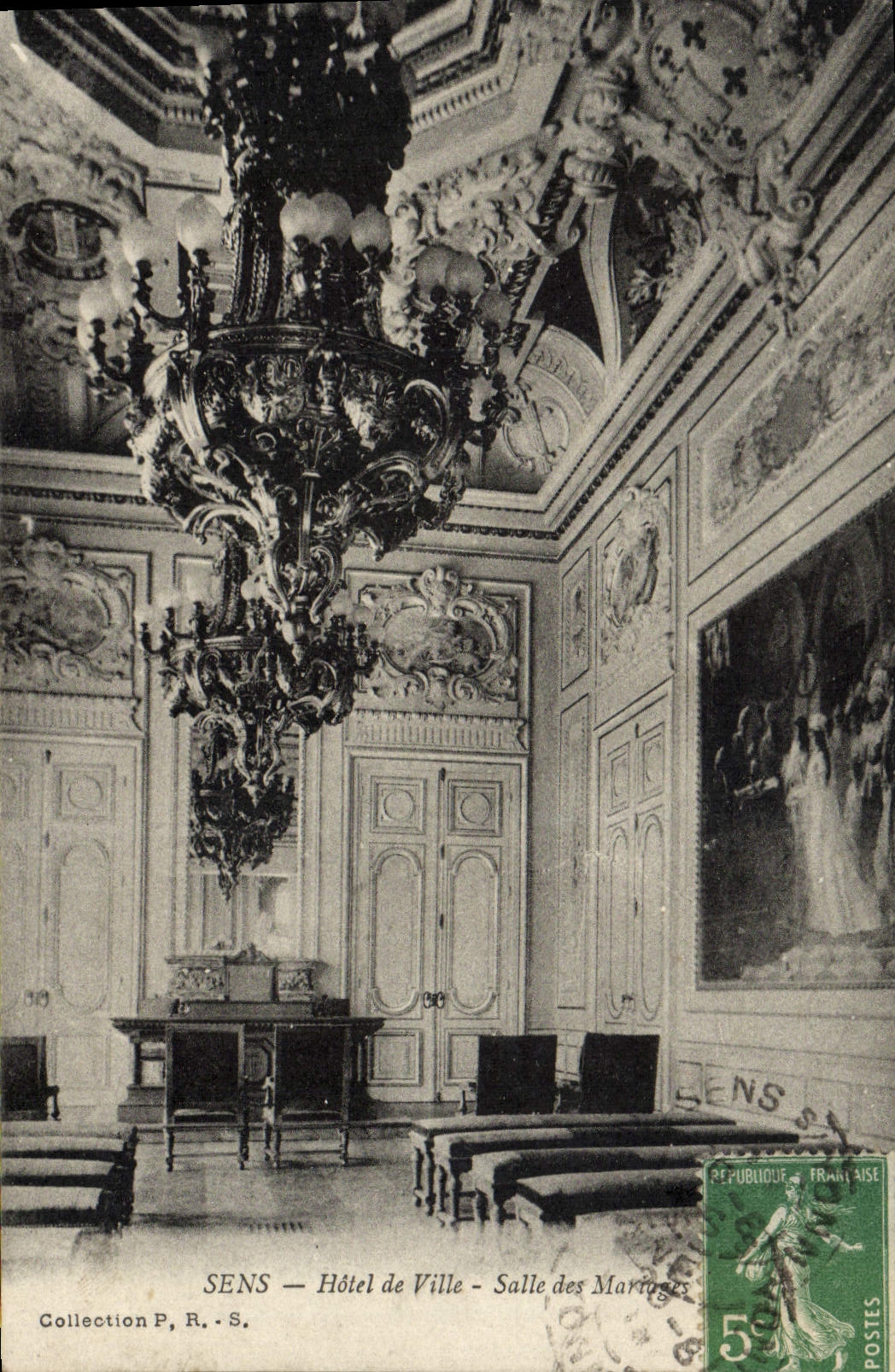 CPA Sens Hotel de Ville Salle des Mariages