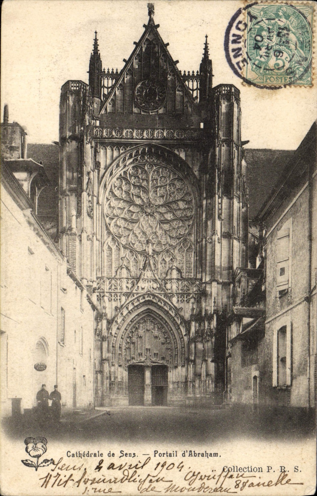 CPA Sens Cathedrale de Sens Portail d'Abraham