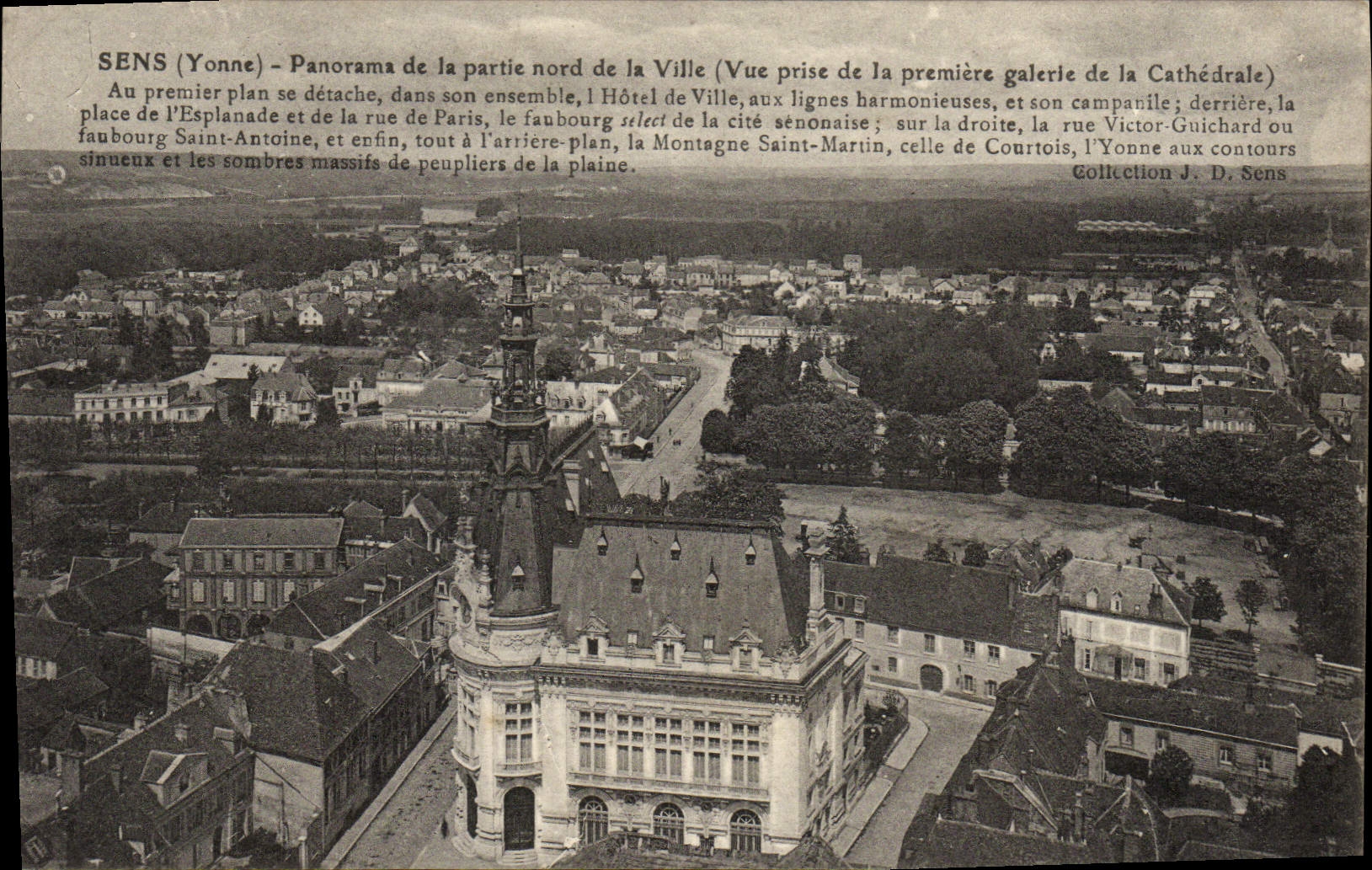 CPA Sens Panaroma de la partie nord de la Ville