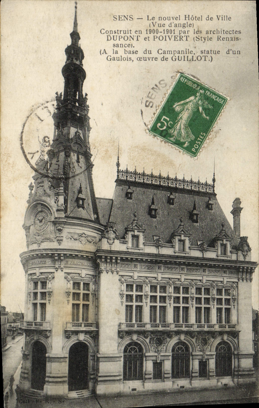 CPA Sens Le nouvel Hotel de Ville 