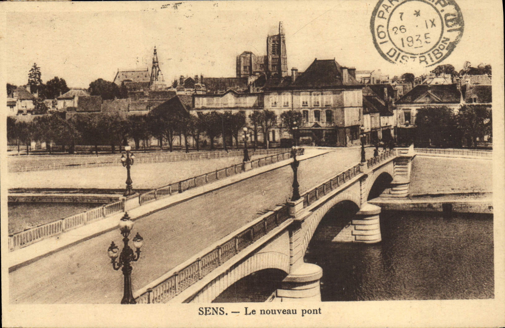 CPA Sens Le nouveau pont