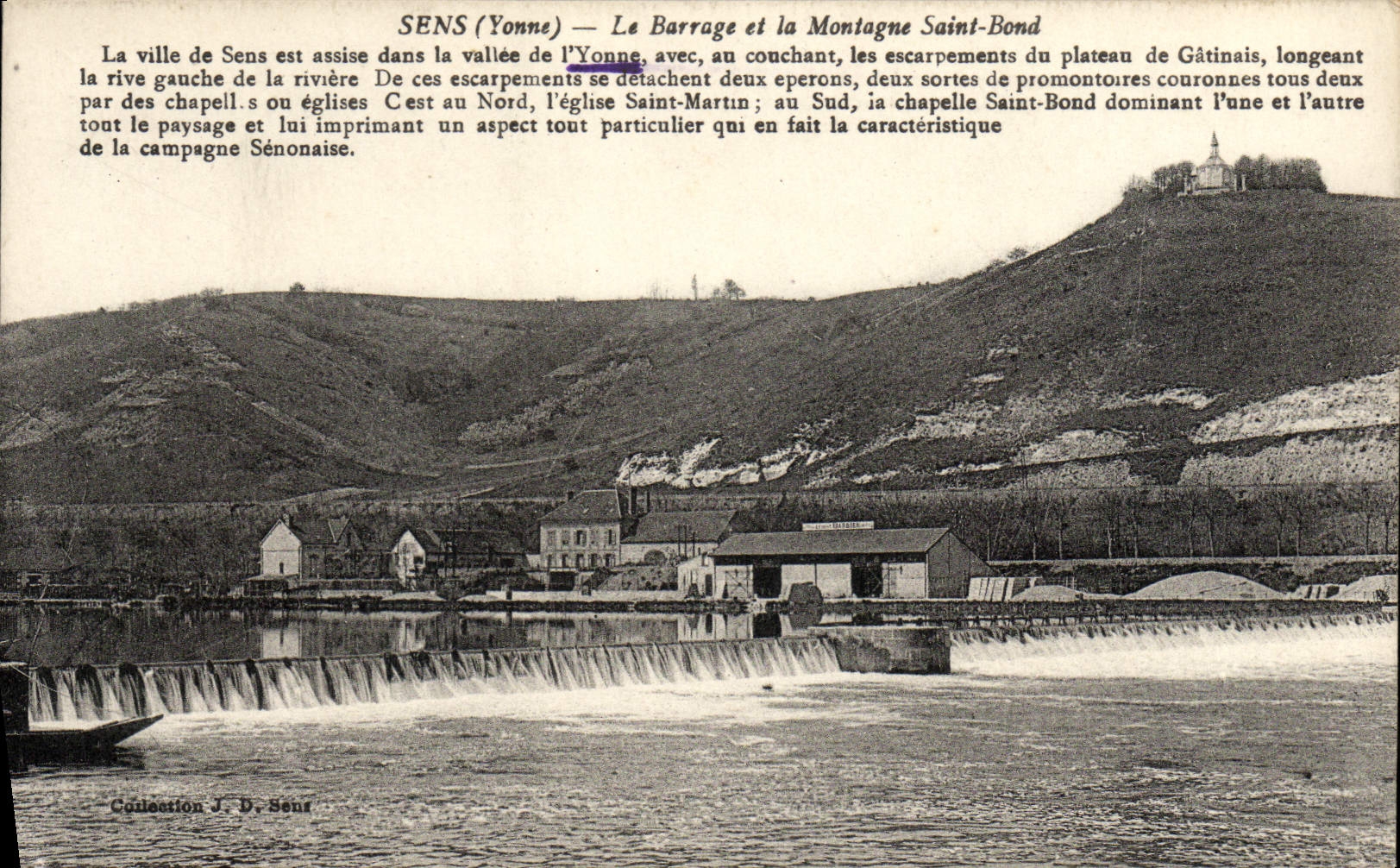 VINTAGE POSTCARD Sens Stopping and the Mountain Saint Jump