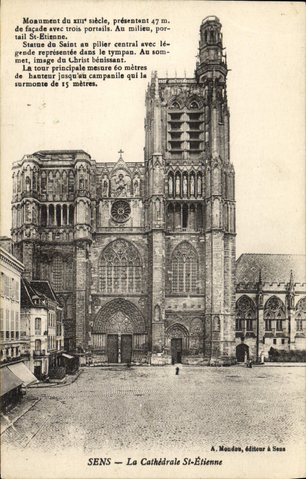 CPA Sens La Cathedrale St Etienne