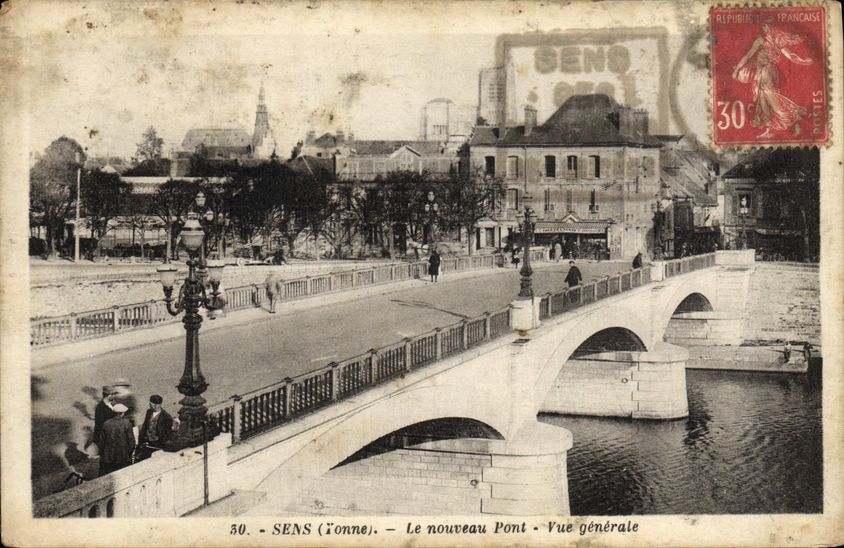 CPA Sens Le nouveau Pont Vue Generale