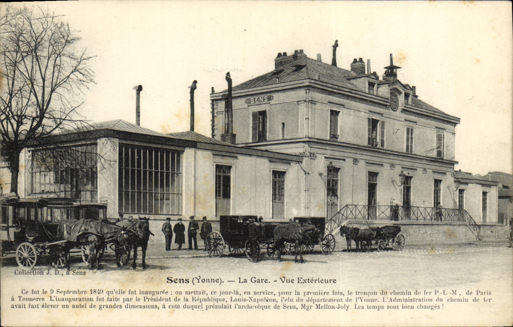 CPA Sens La Gare Vue Exterieure