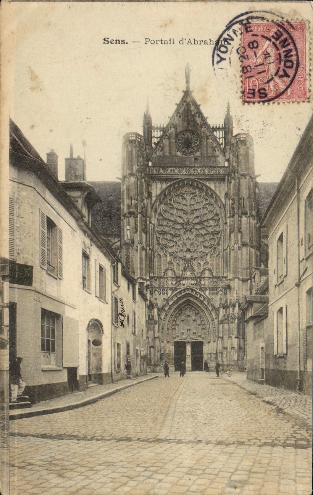 VINTAGE POSTCARD Sens Gate of Abraham