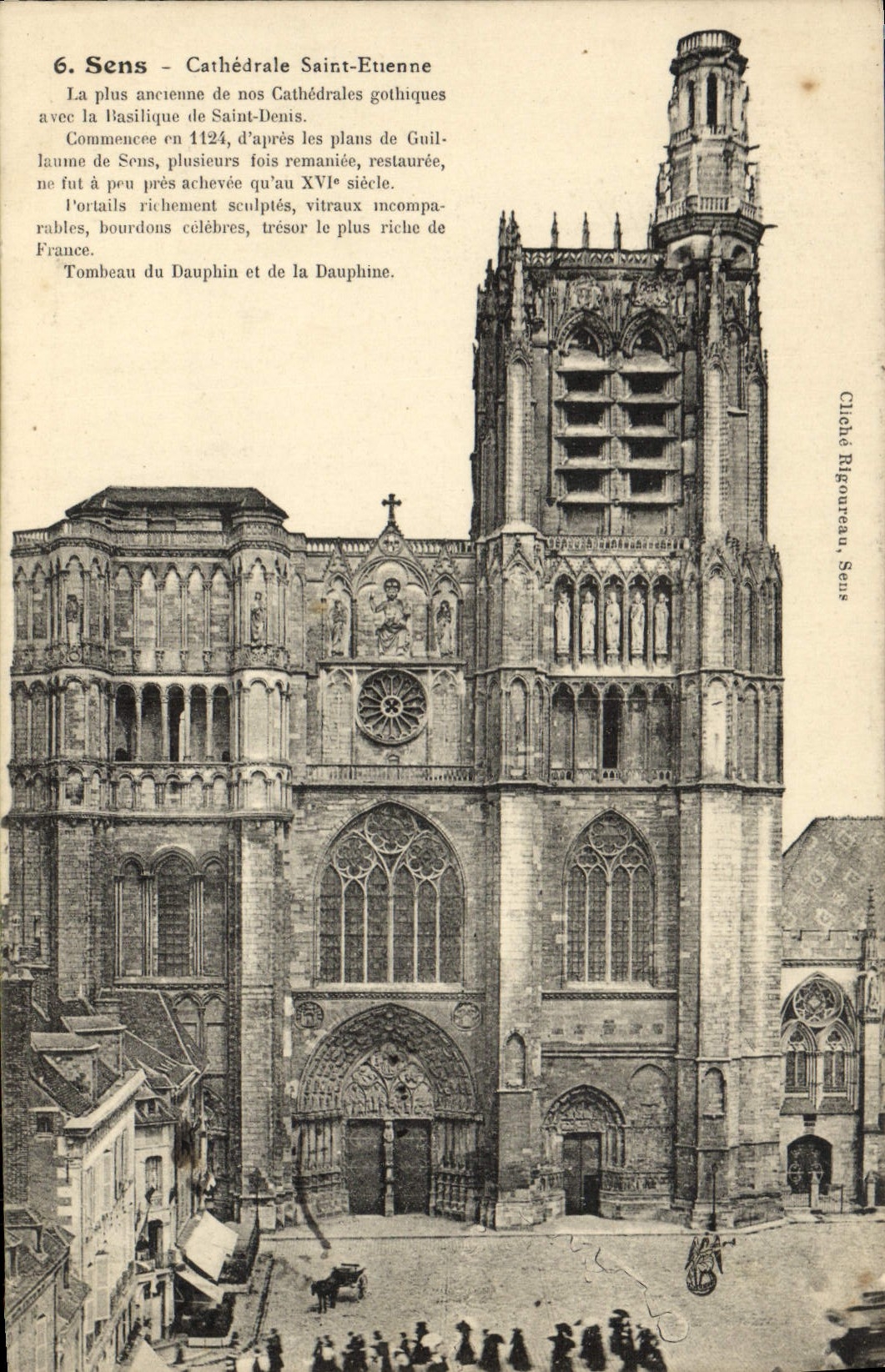 VINTAGE POSTCARD Sens Holy Cathederale Etienne