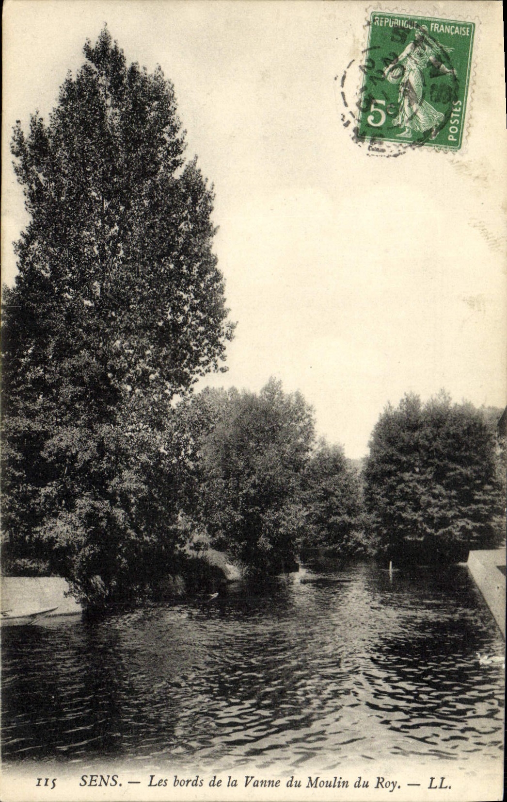 VINTAGE POSTCARD Sens edges of the Valve of the Mill of Roy