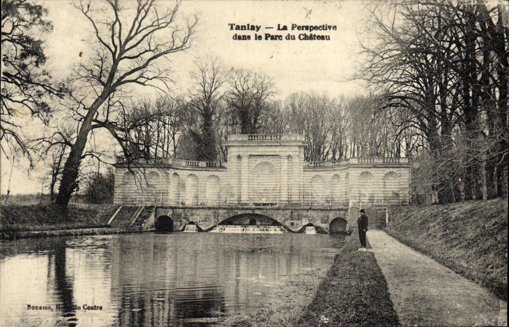 VINTAGE POSTCARD Tanlay the View In the Park Of the Castle