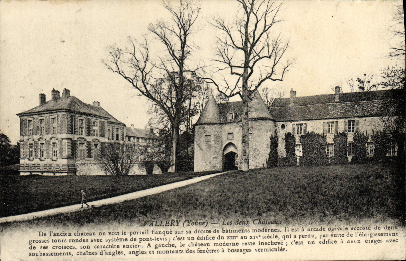 VINTAGE POSTCARD Vallery two Castles