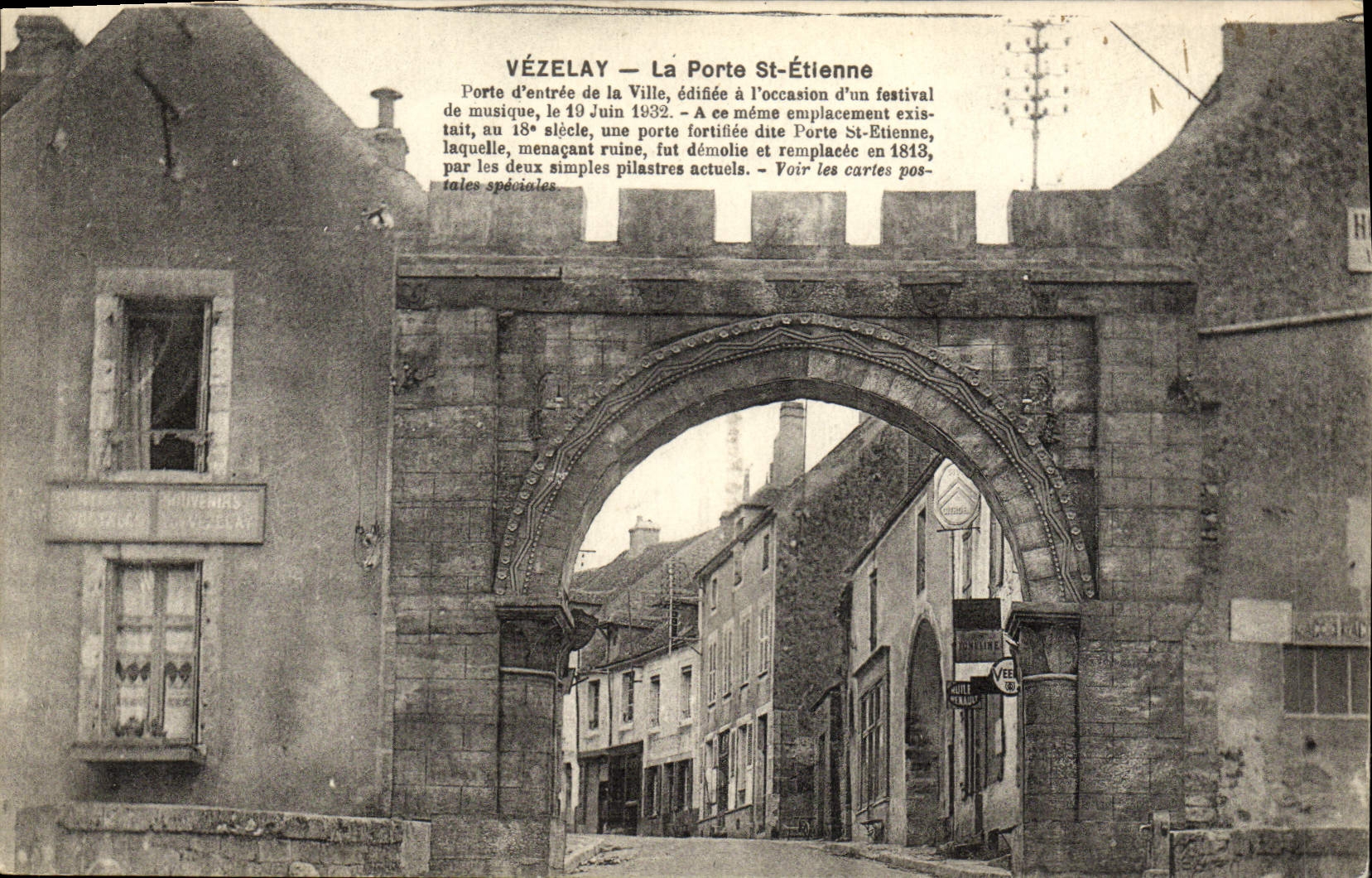 CPA Vezelay la Porte St Etienne