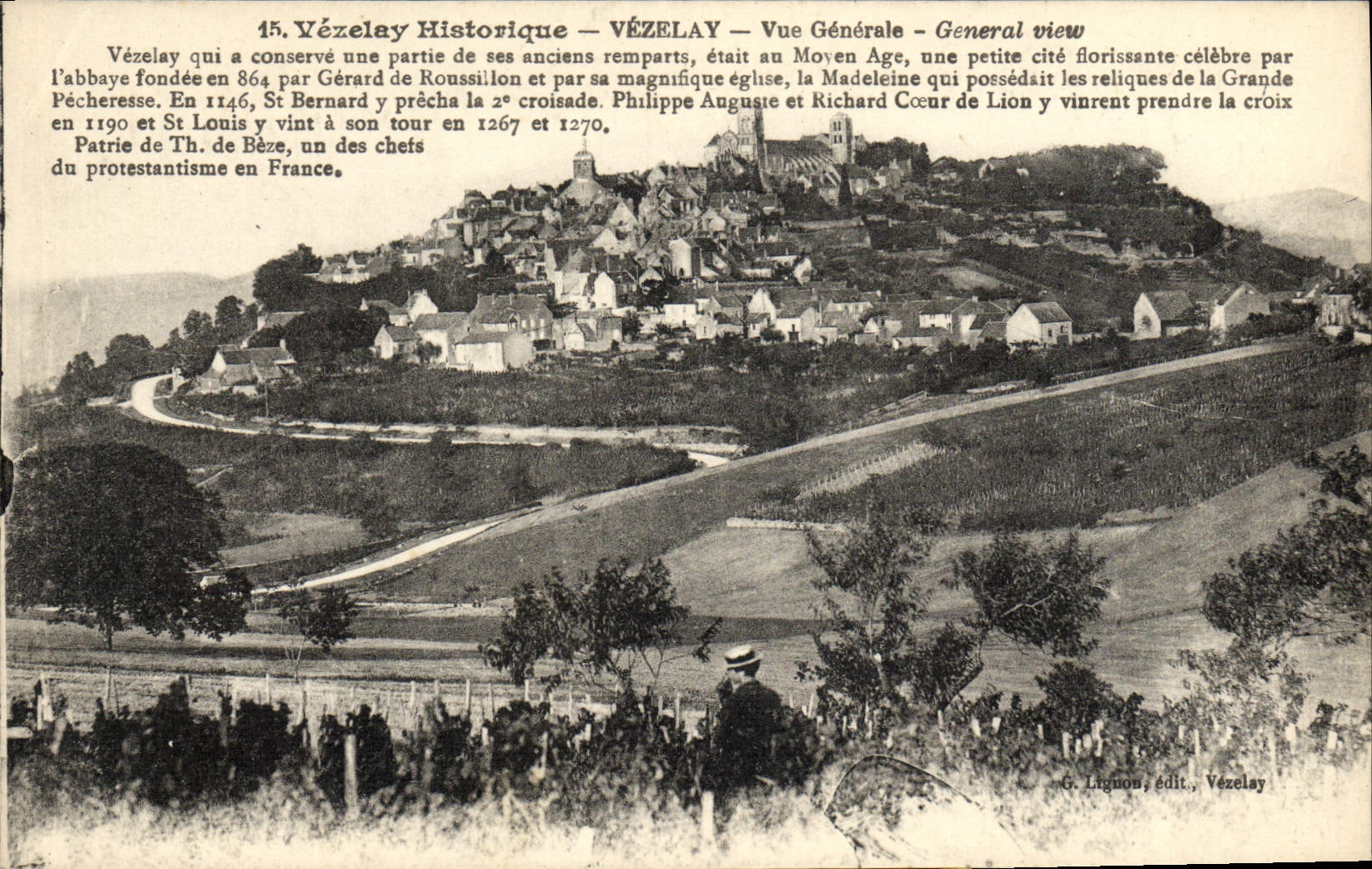 CPA Vezelay Vue Generale 