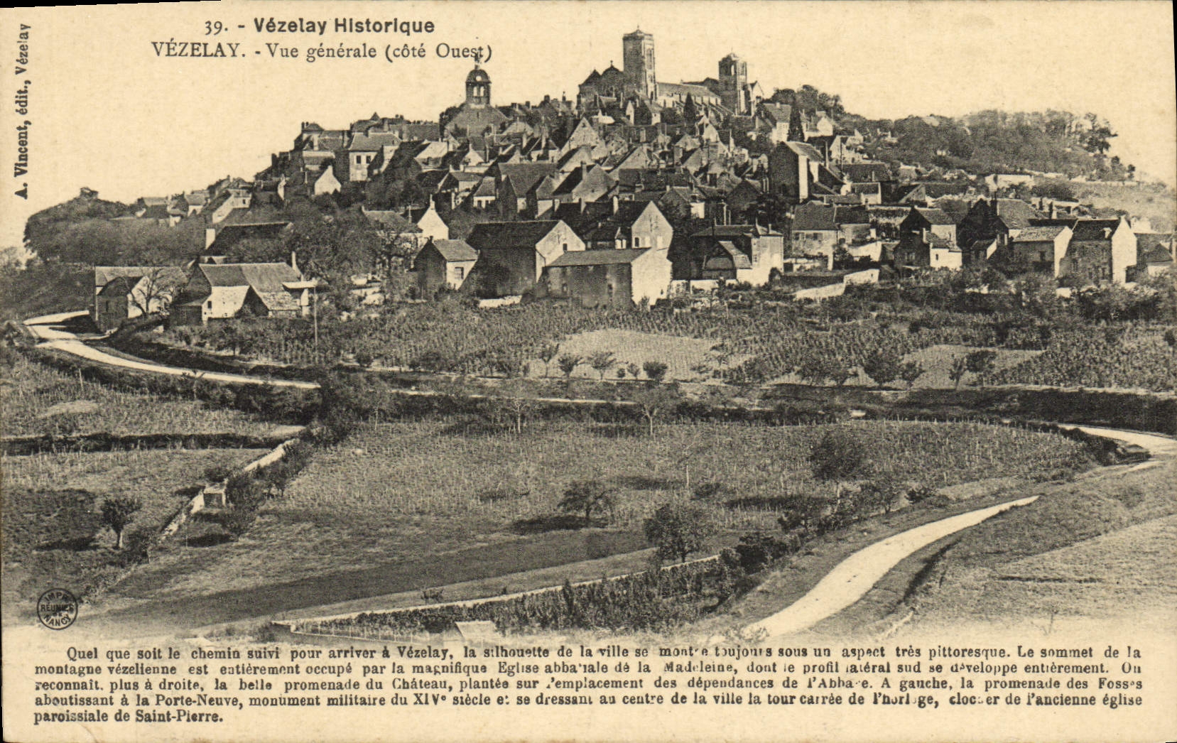 CPA Vezelay Vue Generale 