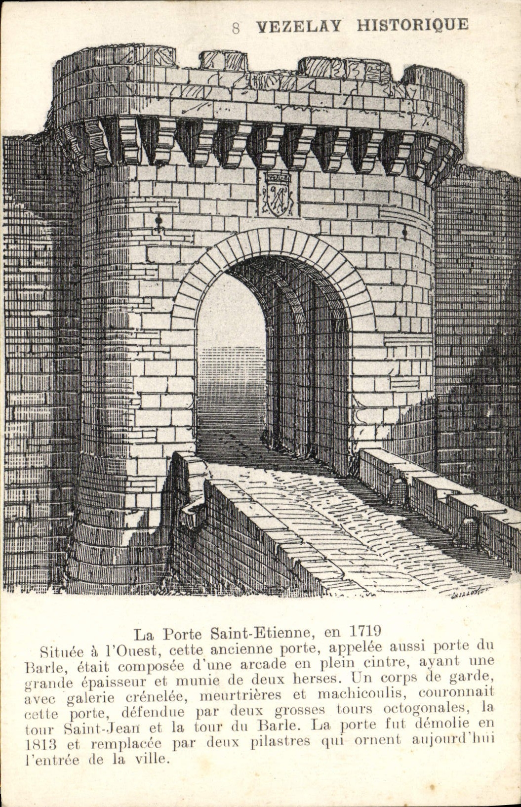 CPA Vezelay Historique La porte Ste Etienne