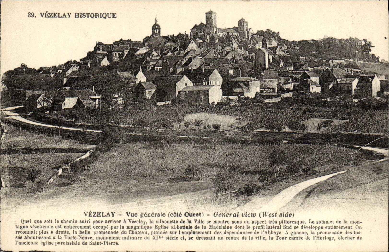 CPA Vezelay Vue generale 