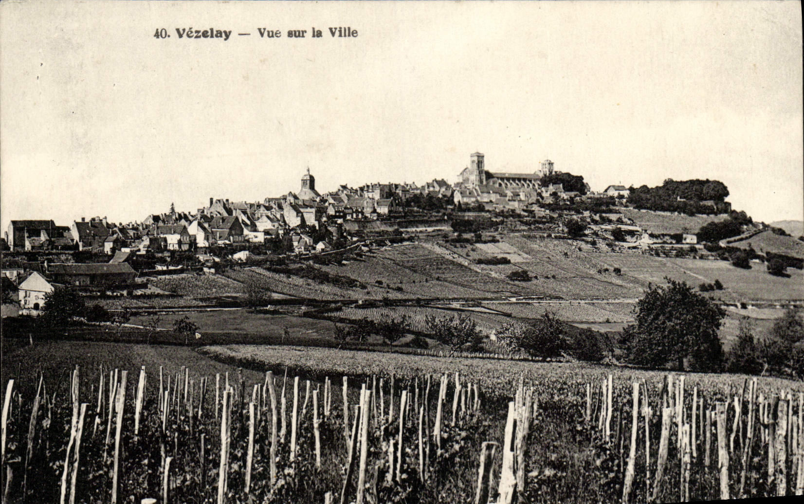 CPA Vezelay Vue Sur la Ville