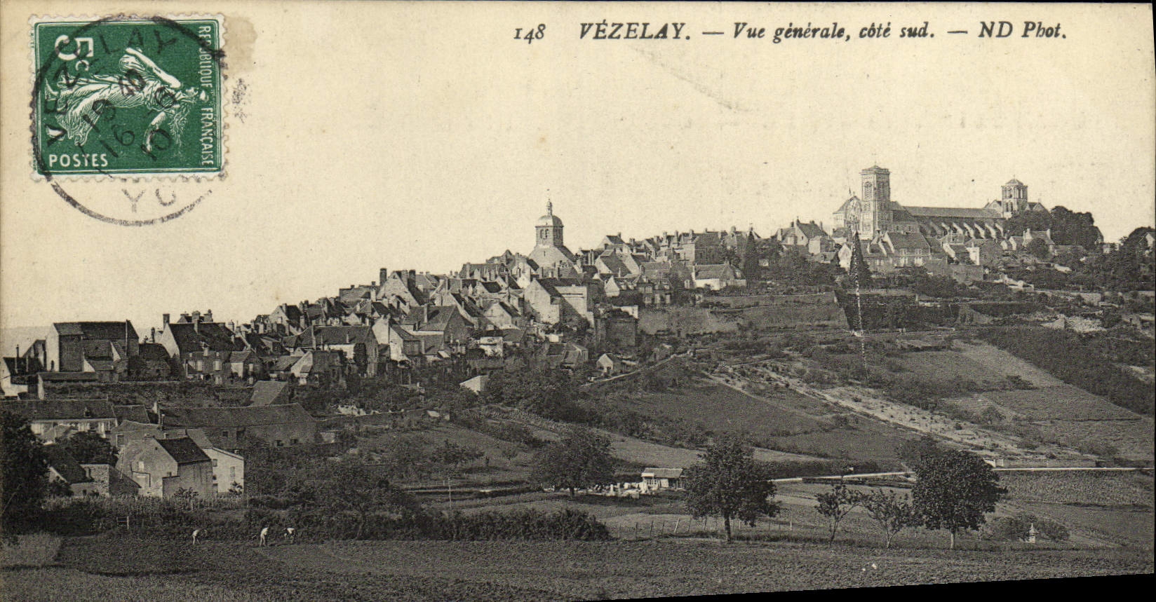 CPA Vezelay Vue Generale Cote sud