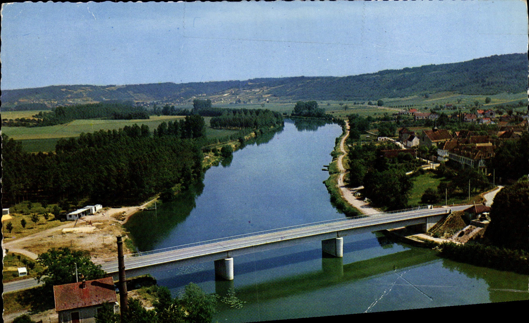MODERN CARD Villevallier the Bridge On Yonne