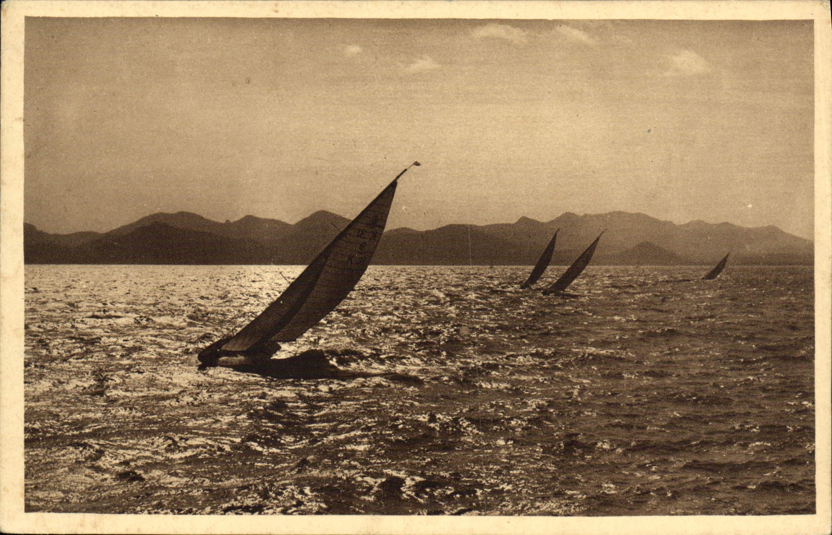 VINTAGE POSTCARD Sailing And Esterel