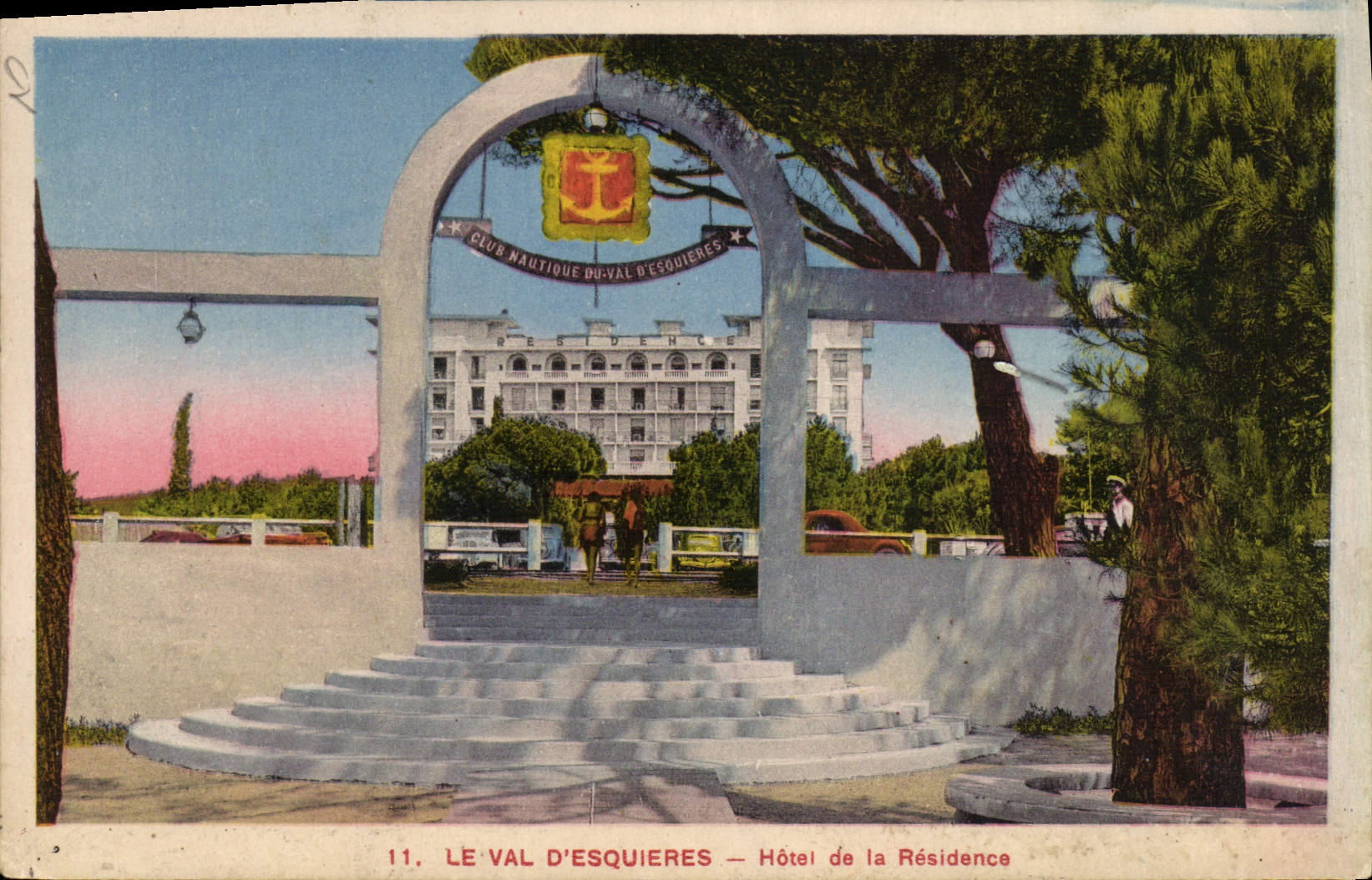VINTAGE POSTCARD the Valley of Esquieres Hotel Of the Residence