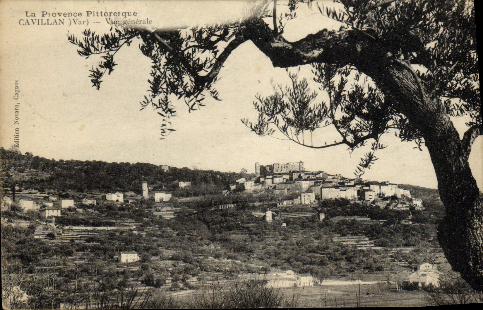 VINTAGE POSTCARD Picturesque Provence Cavillan View