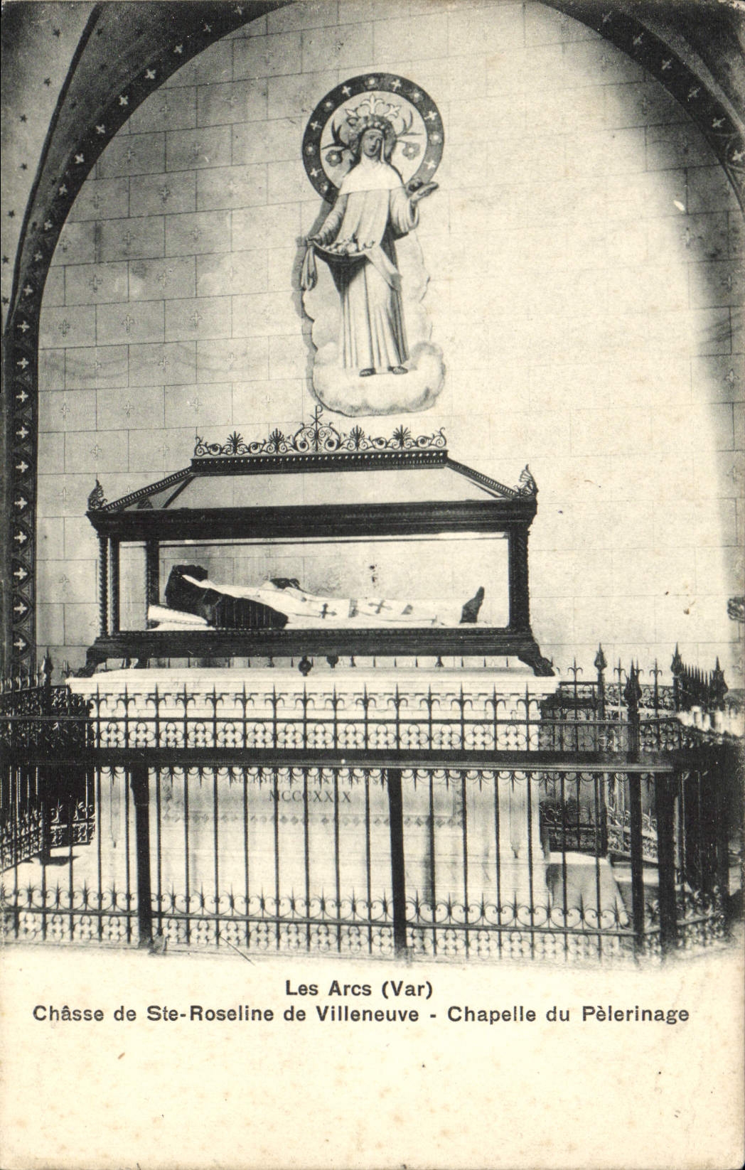 VINTAGE POSTCARD the Arcs Drives out co. Roseline Of Villeneuve Chapelle Of the Pilgrimage