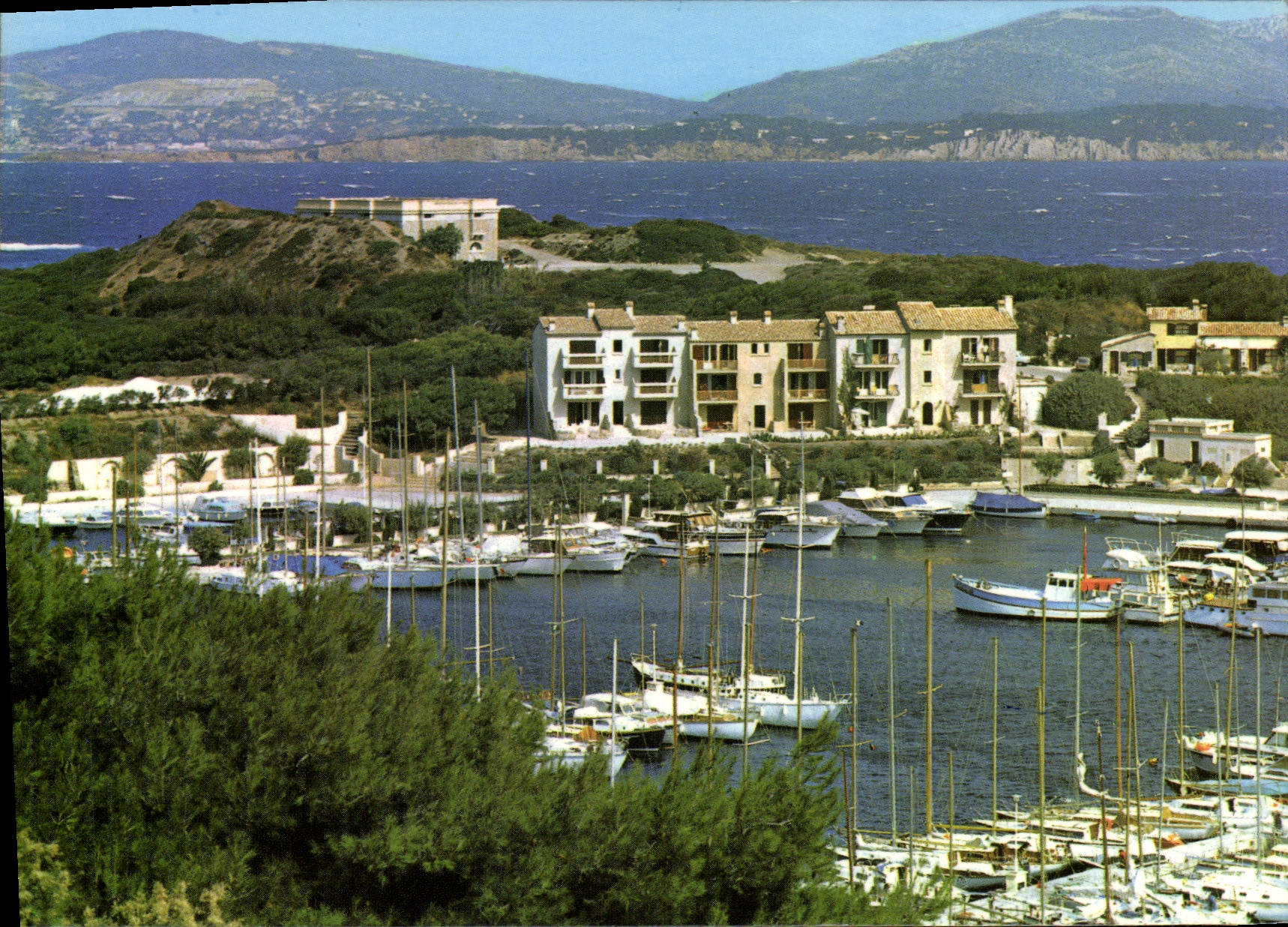 MODERN CARD Light And Beauty Of the Dimension Of Azure Brusc the Port Of Embiez Bareaux has quay