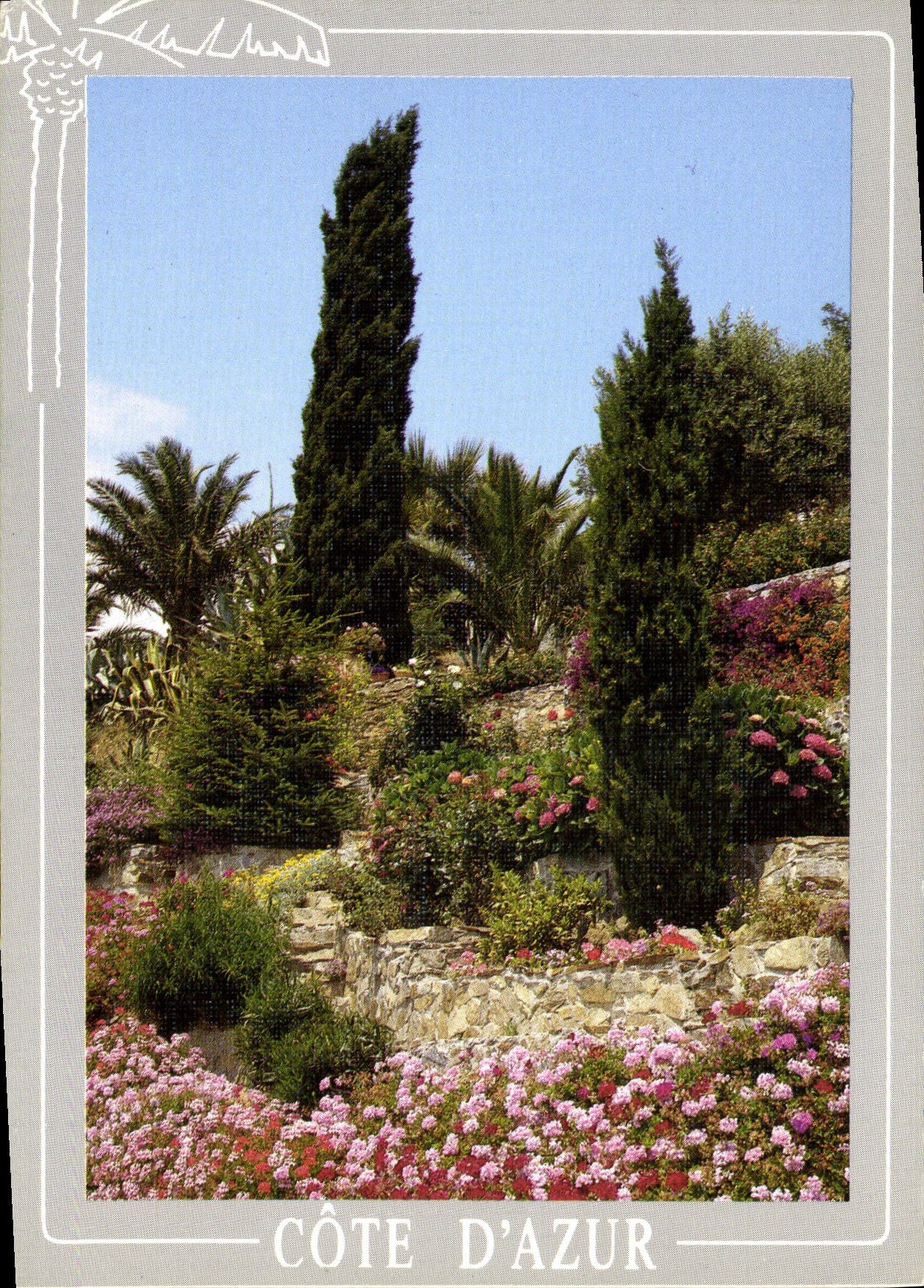 MODERN CARD Dimension of Azure flowered Gardens