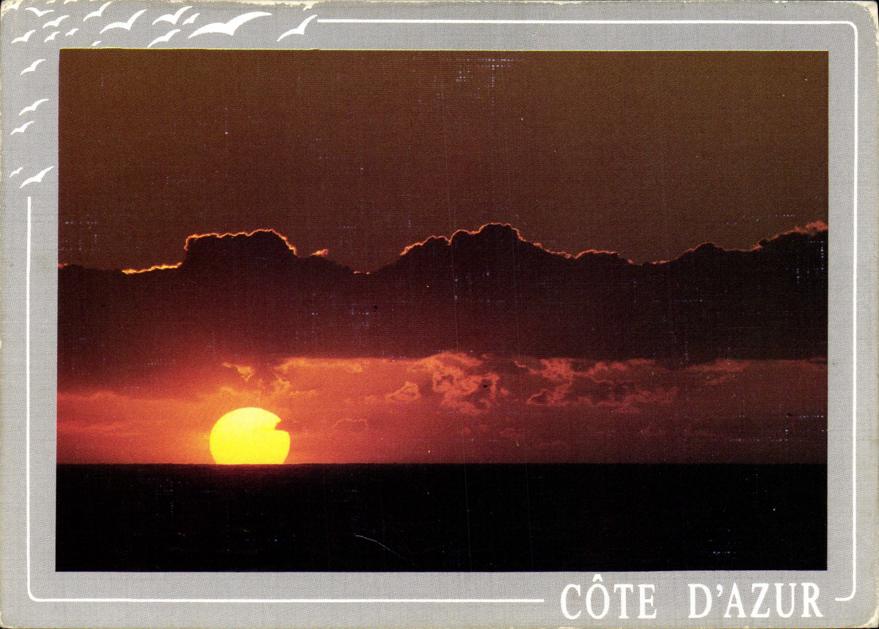 MODERN CARD Dimension of Azure Sunset in the Mediterranean