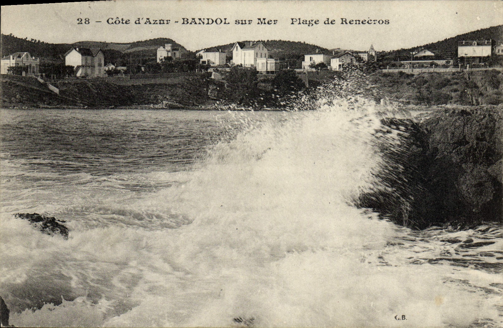 VINTAGE POSTCARD Dimension of Bandol Azure On Sea Beach De Renecros