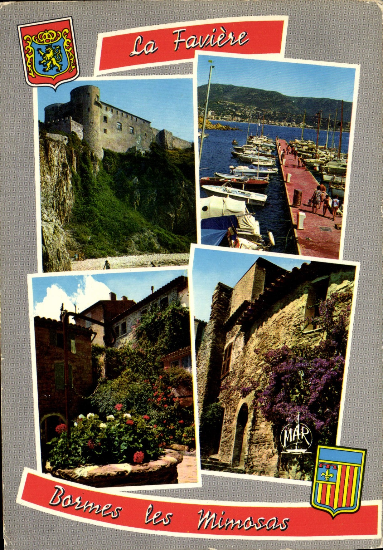 CPM La Cote d'Azur Bormes Les Mimosas La Faviere Le Fort De Bregancon Et Sa Plage Privee